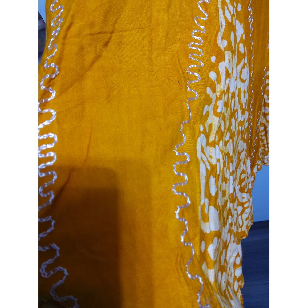 Raj Made in India long skirt sz S Orange embroidered romantic flowy boho flowy - Picture 7 of 10